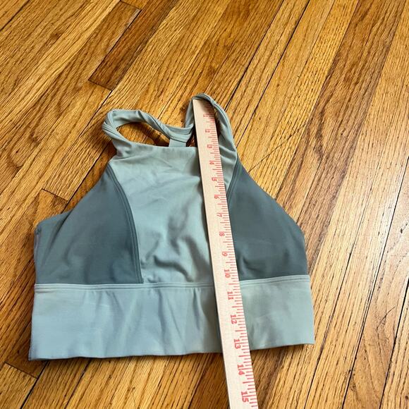 Athleta Radiant Colorblock Bra Womens Small Powervita Gray Green - Picture 8 of 8